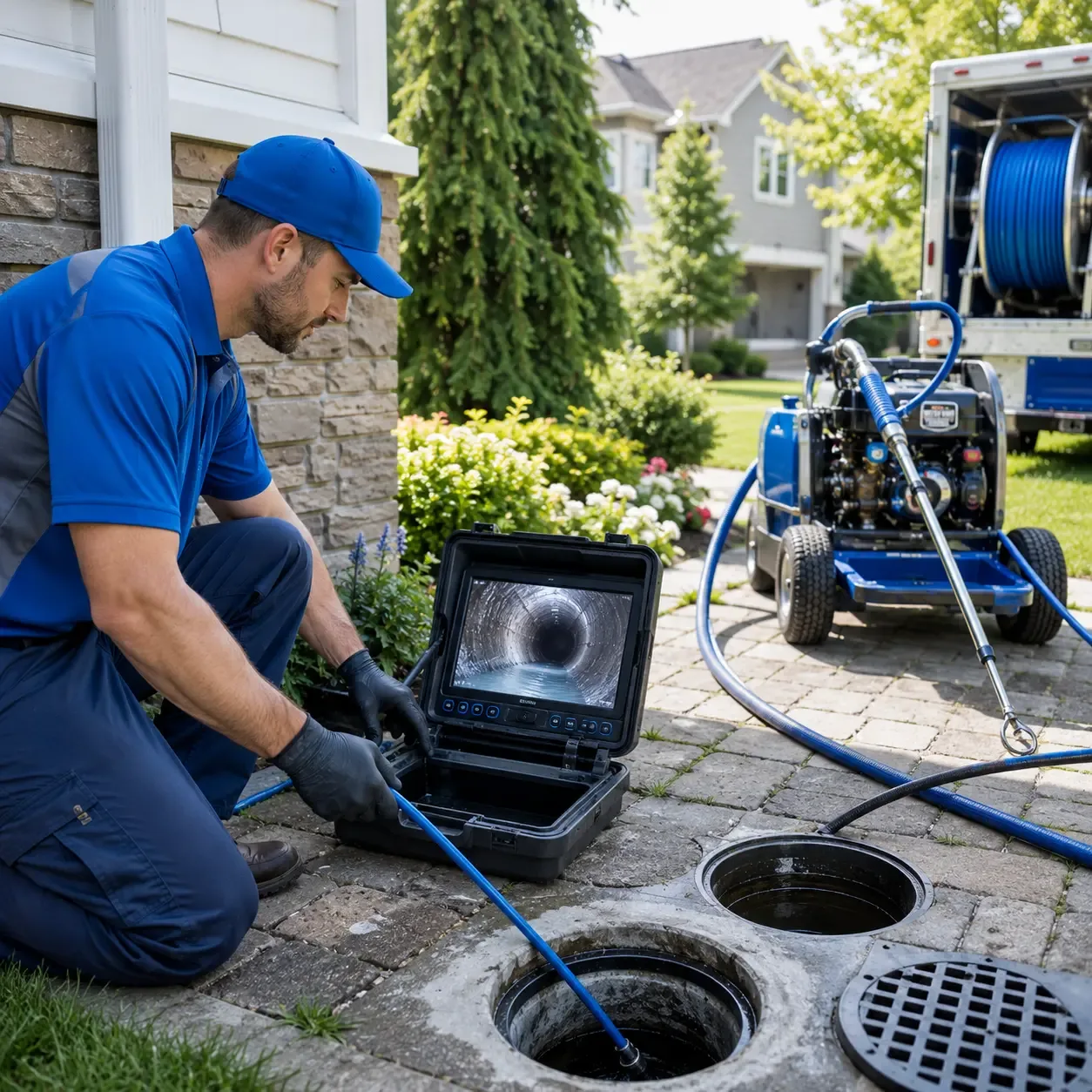 Outdoor drain cleaning professionals serving New Milford, CT