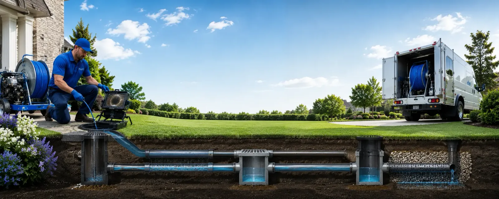 Outdoor drain cleaning information for New Milford, CT